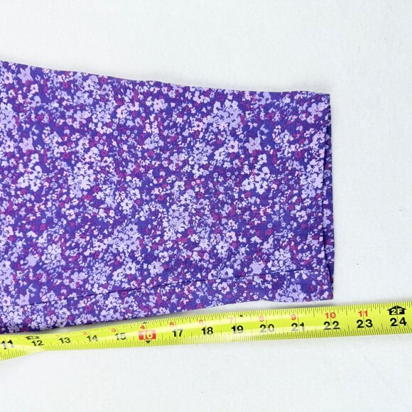 Terra & Sky Women's Ditsy Varsity Purple Capri Legging Size 4X (28W-30W) NWT - Picture 10 of 11